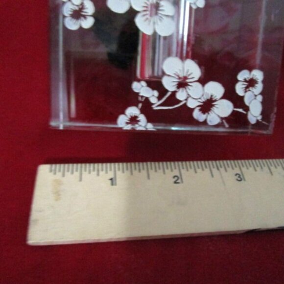 Beautiful Crystal Perfume Bottle Glass Dauber Embossed Floral Pattern. Approx. - Picture 3 of 8